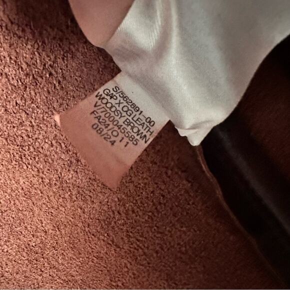 Gap x Cult Gaia Dark Brown Leather Jacket with Tie Closure XL NWT $500 Retail - Picture 9 of 9